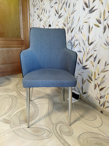 Стул на металлокаркасе Benza dark blue фото покупателя 3