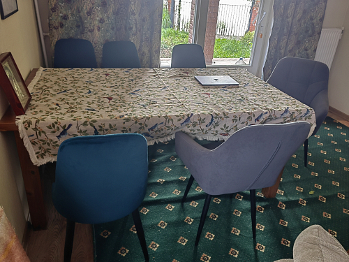 Стул на металлокаркасе Kora light blue / white фото покупателя 381