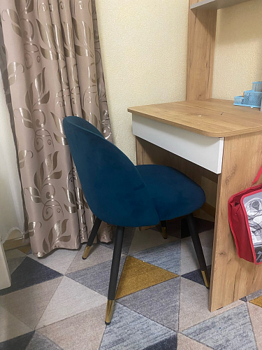 Стул на металлокаркасе Gabi dark beige / black / silver фото покупателя 81