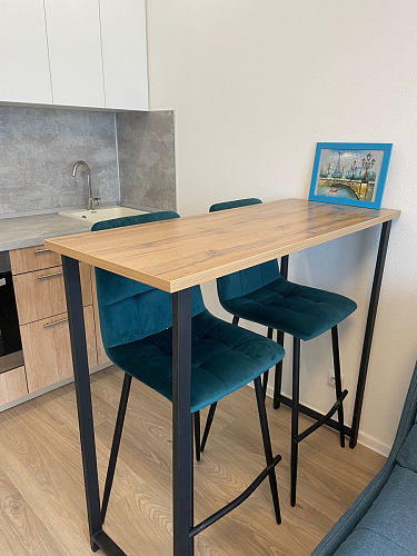 Барная стойка Дилан Лофт 120х40х98 дуб делано темный фото покупателя 211