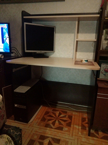 Компьютерный стол Грета-1 венге / дуб молочный фото покупателя 4