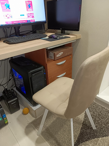 Стул на металлокаркасе Чилли светло-серый / черный фото покупателя 169