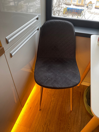 Стул на металлокаркасе Capri blue / white фото покупателя 37