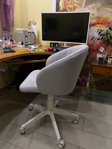 Компьютерное кресло Пард экокожа белый фото покупателя 57