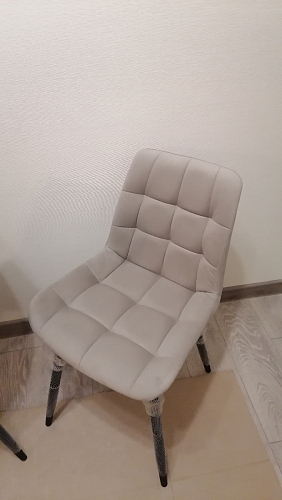 Стул на металлокаркасе Челси бежевый / черный фото покупателя 232