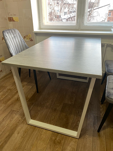 Деревянный стол Лота Лофт 140х80 черный матовый / бетон светлый фото покупателя 341