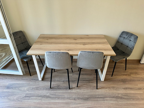 Деревянный стол Лота Лофт 120x75 дуб крафт табачный / черный матовый фото покупателя 983