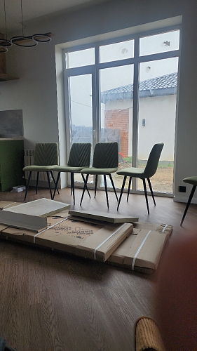 Стул на металлокаркасе Ральф синий / черный фото покупателя 5