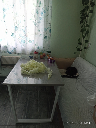 Деревянный стол Лота Лофт 140х80 черный матовый / бетон светлый фото покупателя 971