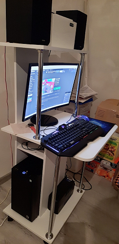 Компьютерный стол КСТ-12 белый фото покупателя 1