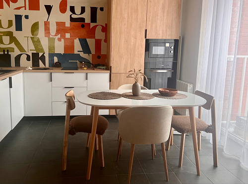 Стол обеденный Max/Макс 140 х 80 х 75 см белый / коричневый фото покупателя 1