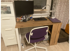 Письменный стол Битти Лофт 116х60х75 дуб вотан / черный матовый фото покупателя 133