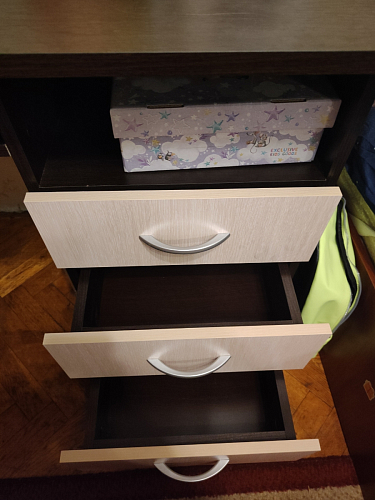 Стол письменный Бриз МДФ волна лайм / ясень светлый фото покупателя 52