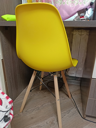 Пластиковый стул Eames PC-015 серо-голубой / дерево фото покупателя 227