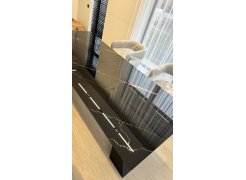 Стеклянный стол Денхольм 240(290)х100х75 белый мрамор / черный фото покупателя 6