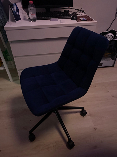 Компьютерное кресло Честер синий (velutto 46 ) / белый фото покупателя 15