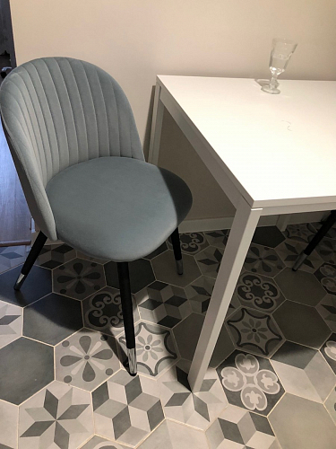 Стул на металлокаркасе Gabi green / black / silver фото покупателя 160