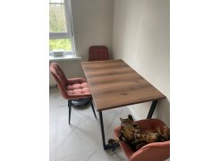 Стол Лота Лофт 140 25 мм черный матовый / бетон фото покупателя 54