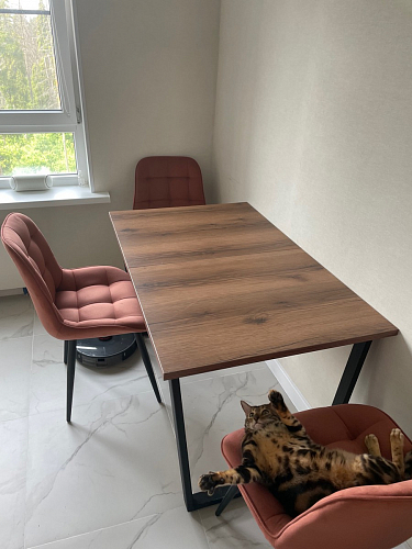 Стол Лота Лофт 140 25 мм черный матовый / бетон фото покупателя 54