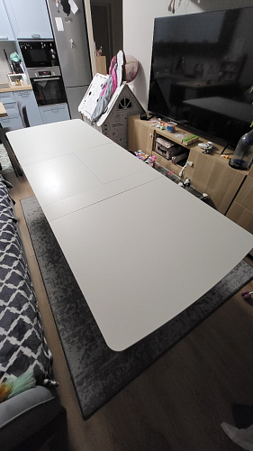 Стол обеденный раздвижной СтК7 дуб молочный фото покупателя 234