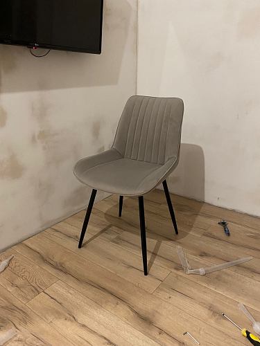 Стул на металлокаркасе Седа 360 К латте (velutto 08) / белый фото покупателя 66