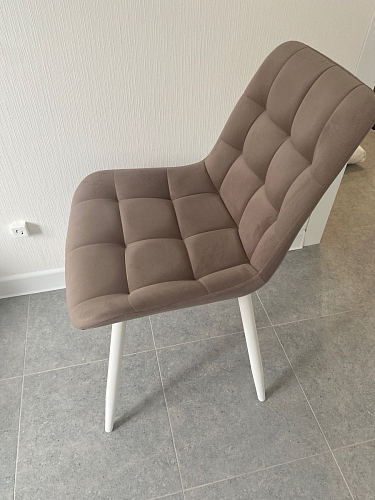 Стул на металлокаркасе Челси бежевый / белый каркас фото покупателя 31