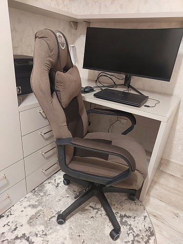 Компьютерное кресло Driver/Драйвер кожзам черный / серый фото покупателя 28