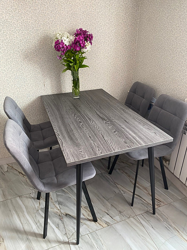 Стул на металлокаркасе Чилли синяя ткань / белый фото покупателя 356