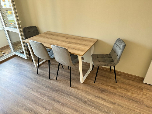 Деревянный стол Лота Лофт 140х80 дуб крафт табачный / черный матовый фото покупателя 984