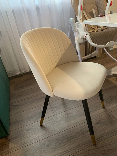 Стул на металлокаркасе Gabi 1 light blue / black / gold фото покупателя 786