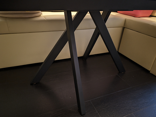 Керамический стол Вилли 140(200)х80 серый мрамор larka grey / черный фото покупателя 46