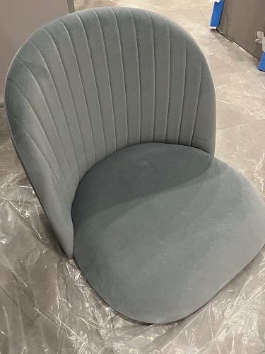 Стул на металлокаркасе Gabi 1 light blue / black / gold фото покупателя 534