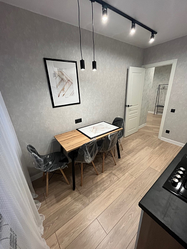 Стол Тринити Лофт 120 32 мм дуб галифакс табако / черный матовый фото покупателя 788