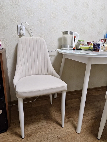 Стул на металлокаркасе Kora white / gray фото покупателя 23