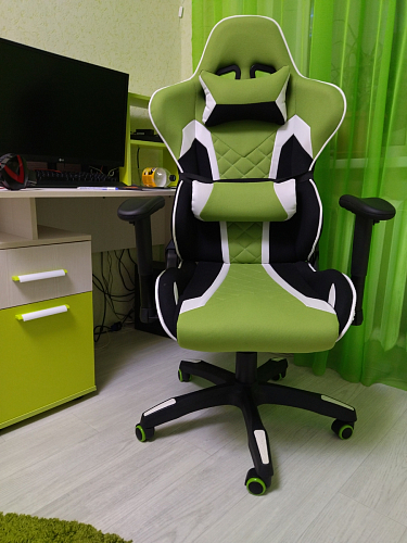 Компьютерное кресло Prime черное / синее фото покупателя 14