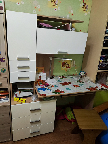 Стол компьютерный Джаз-17 белый правый фото покупателя 7