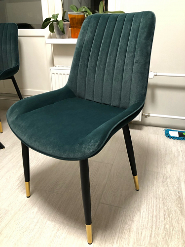 Стул на металлокаркасе Seda 1 latte / black / gold фото покупателя 39