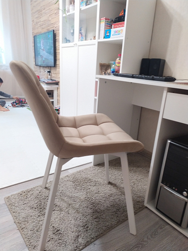 Стул на металлокаркасе Челси велюр коричневый / черный каркас фото покупателя 116