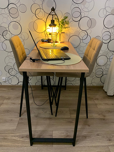 Барная стойка Дилан Лофт 120х40х90 бетон светлый фото покупателя 204