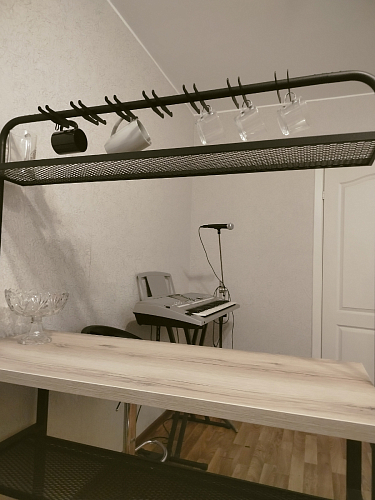 Барный стол Сари 120х50х171 дпк графит / черный фото покупателя 19