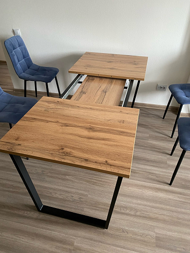 Деревянный стол Лота Лофт 140х80 черный матовый / бетон светлый фото покупателя 868