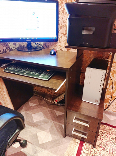 Компьютерный стол Джаз-24 левый венге фото покупателя 65