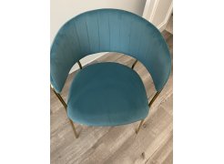 Стул на металлокаркасе Kamelia зеленый / золото фото покупателя 71