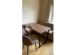 Деревянный стол Лота Лофт 120(160)х75 черный матовый / бетон светлый фото покупателя 490