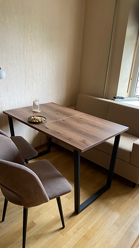 Стол раскладной Лота Лофт 120 25 мм юта / черный матовый фото покупателя 490