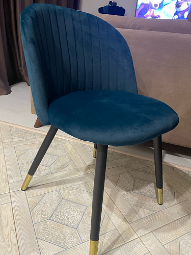 Стул на металлокаркасе Gabi beige / black / gold фото покупателя 914