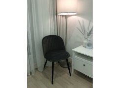 Стул на металлокаркасе Gabi 1 бежевый / черный с серебряными наконечниками фото покупателя 230