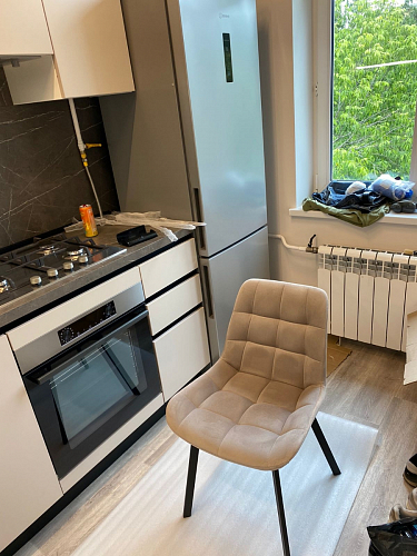 Стул на металлокаркасе Челси бежевый / черный фото покупателя 52