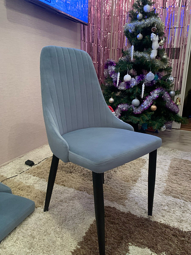 Стул на металлокаркасе Kora light blue / white фото покупателя 30