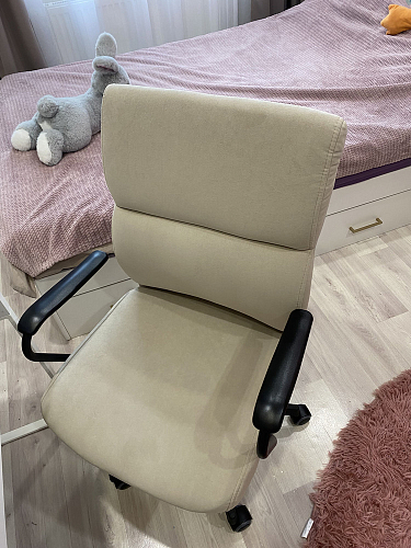 Компьютерное кресло Benefit флок бежевый 7 фото покупателя 13